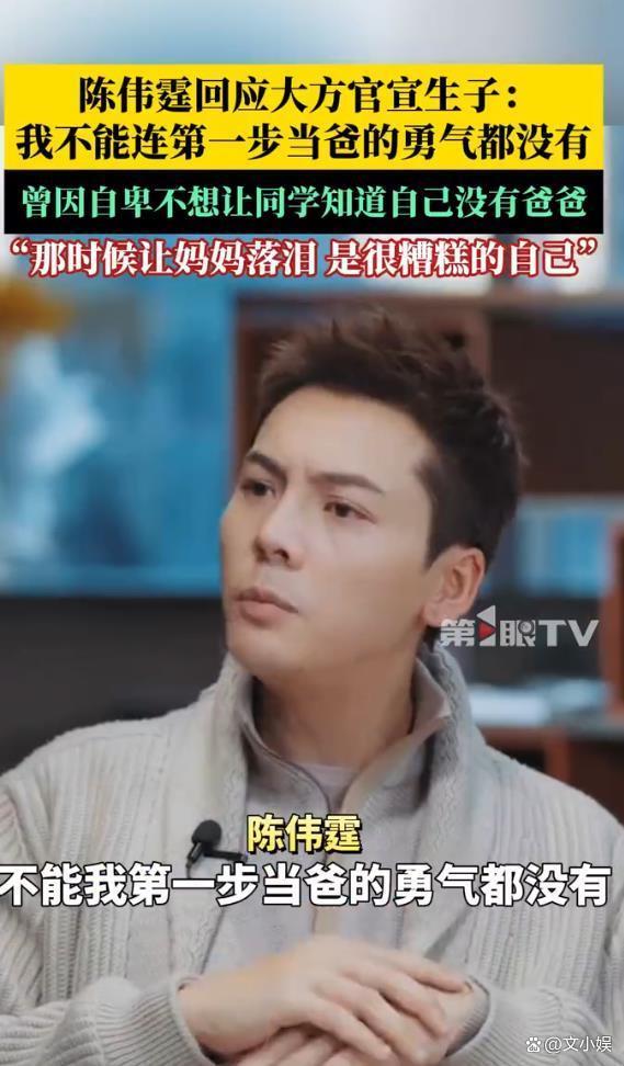 陈伟霆说学习成绩不重要价值观要好 育儿理念引共鸣