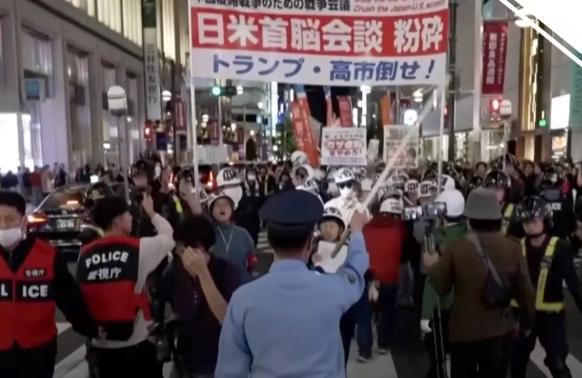 日本民众持不欢迎特朗普标语遭驱赶
