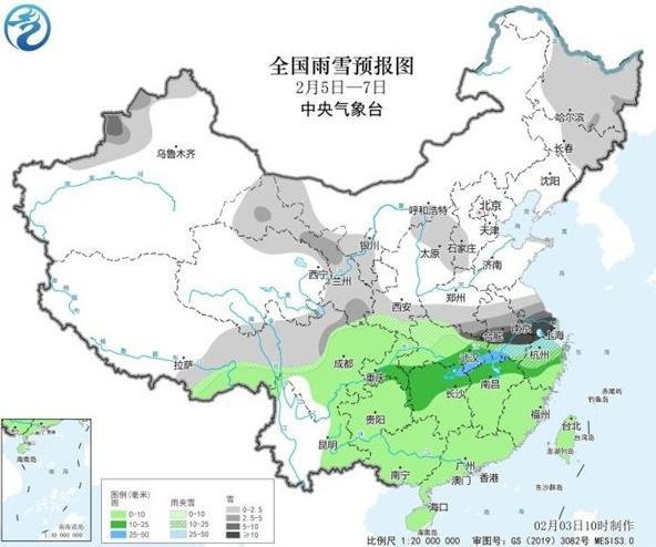 中东部迎剧烈降温 南方较大范围雨雪 寒潮来袭需防范