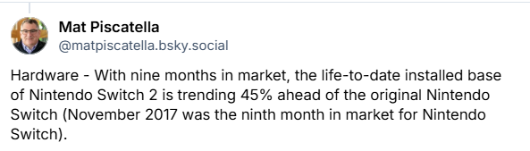 曝Switch 2美国销量远超初代!但却被PS5反超