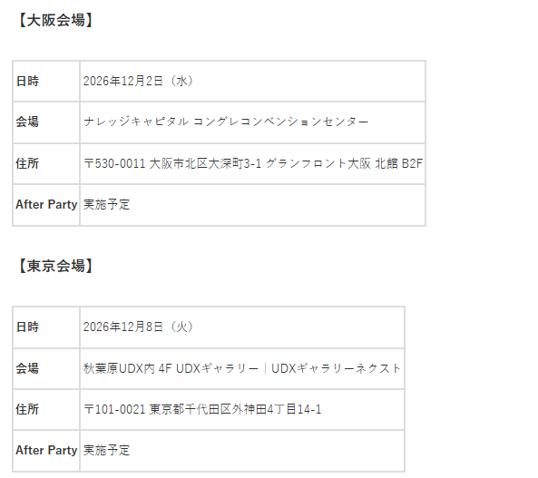 第21届日本游戏开发者大会《GTMF 2026》12月开幕