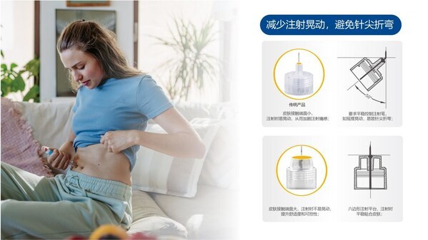 沙力医疗宜稳胰岛素针头以六棱鼓面针座直击注射痛点