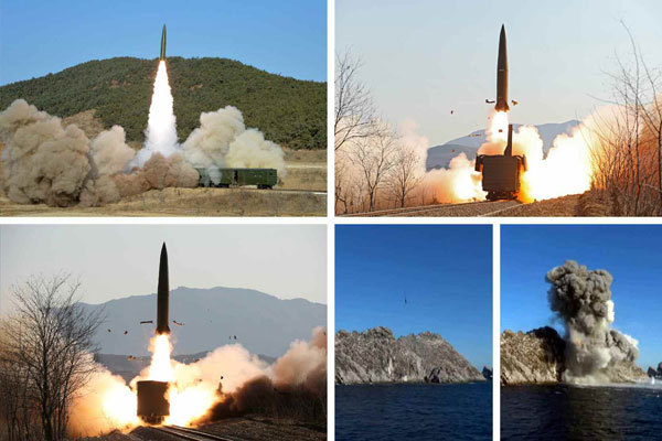 朝鲜发射两枚战术导弹：精准击中目标 画面曝光