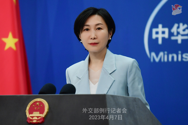 外交部回应大陆在台海派遣军舰