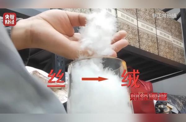 央视曝光劣质羽绒制品以丝充绒 假羽绒泛滥市场