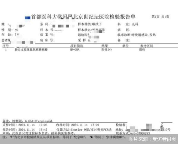 肺炎支原体报告单图片图片