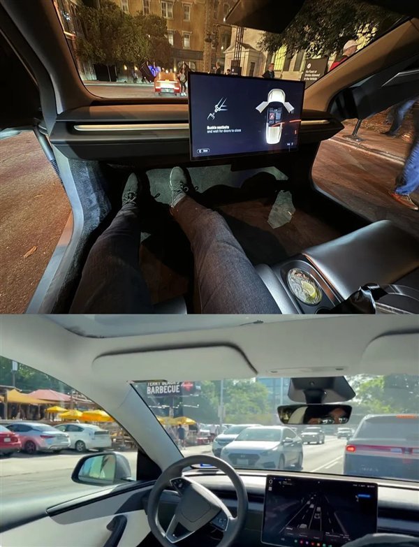 特斯拉 Robotaxi 的買(mǎi)家秀（上）和賣家秀（下）| 圖片來(lái)源：X