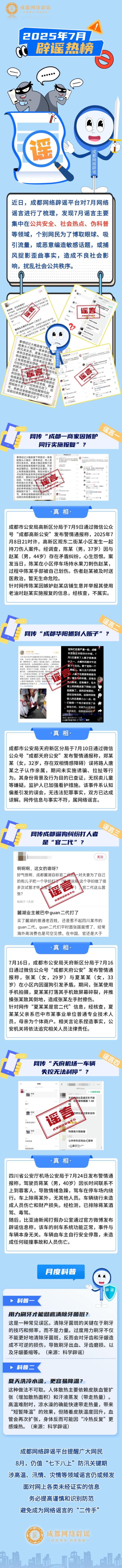 成都網(wǎng)絡(luò)辟謠平臺(tái)2025年7月辟謠熱榜