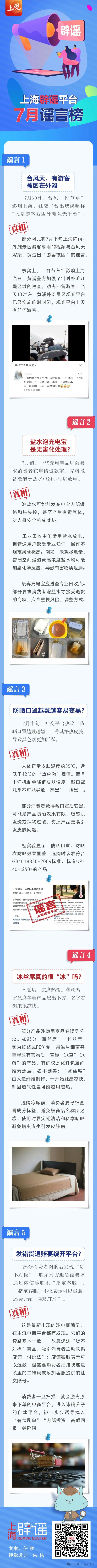 上海辟謠平臺發(fā)布7月謠言榜