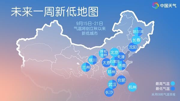 南北方都要降温啦！北方多地气温将创立秋后新低