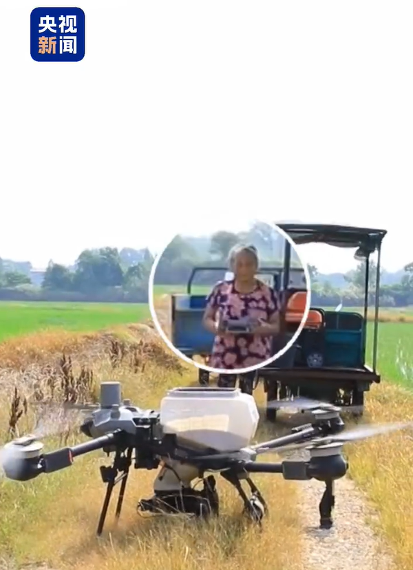 82岁奶奶“驯服”农用无人机：这一点点小事股票配资查询论坛，轻巧！