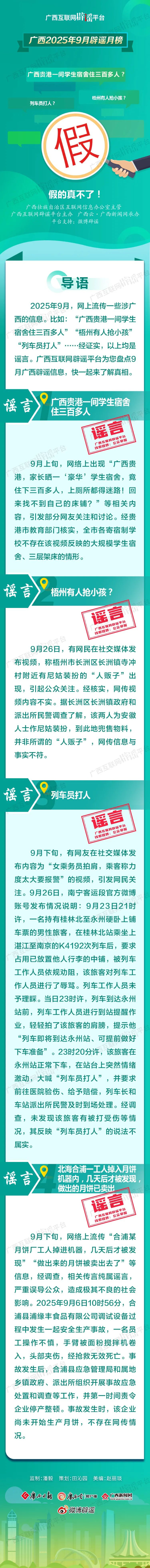 廣西2025年9月辟謠月榜