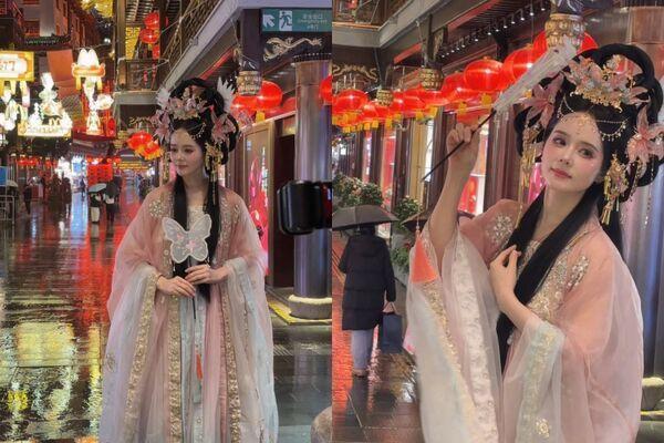 韩佳东谈主上海游体验中国网红妆 网友评价南北极分化