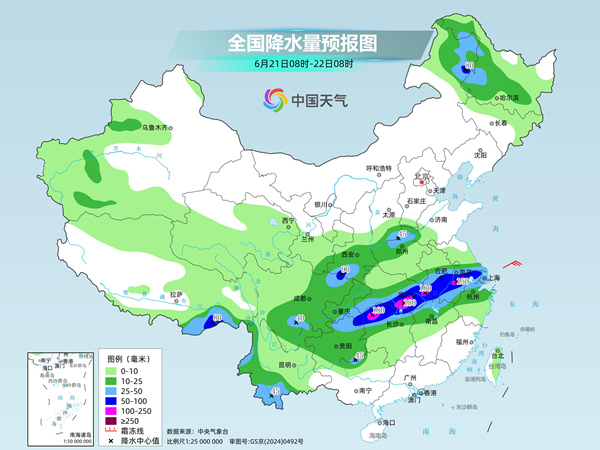 长江中下游明起降雨再度增强 多地暴雨到大暴雨