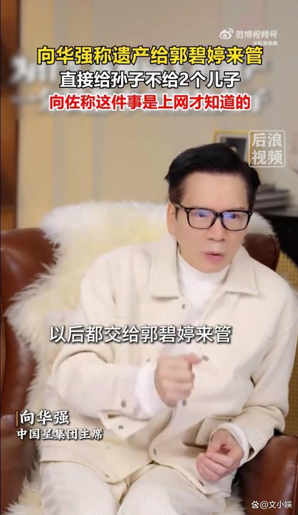 向佐称遗产留给孩子是上网才知道的 短视频揭秘家族安排