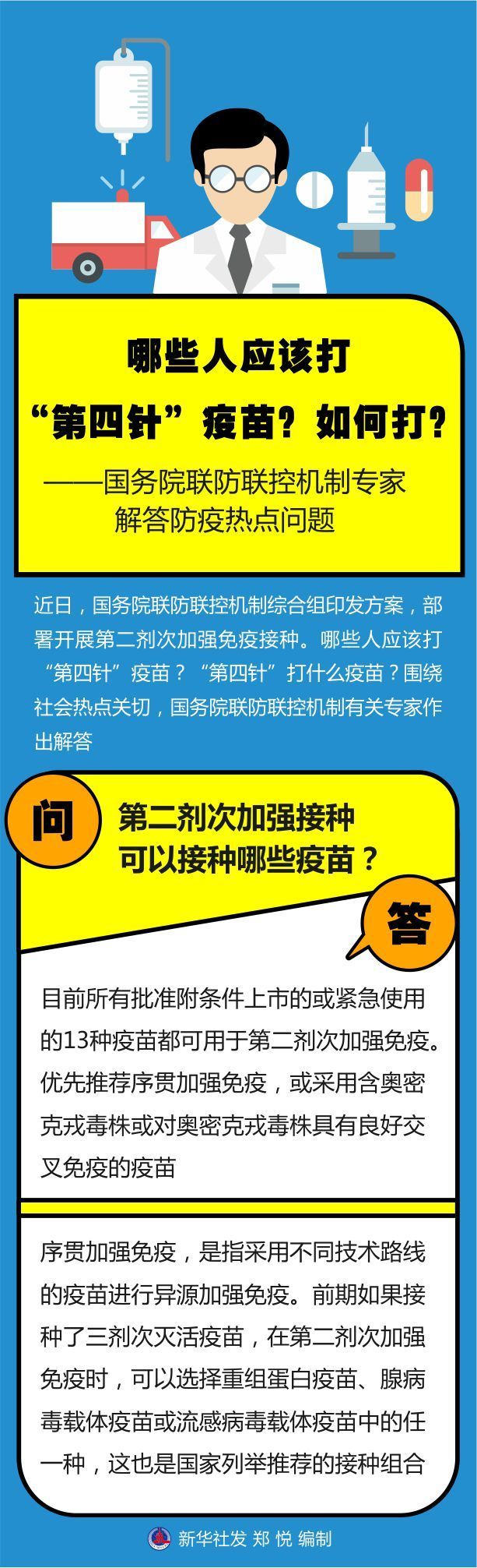 哪些人应该打“第四针”疫苗？如何打？——国务院联防联控机制专家解答防疫热点问题