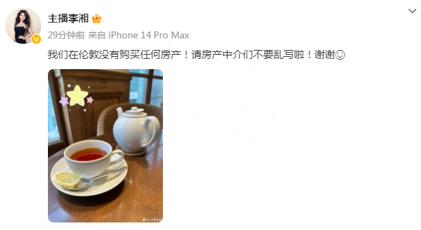 王诗龄在英国读书，李湘被传在伦敦买房，本人否认