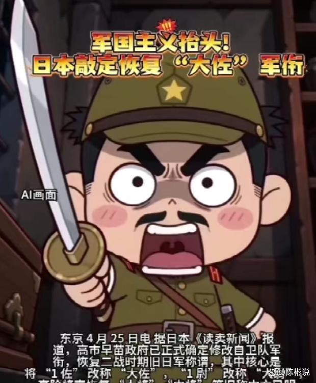 日本捡起军国主义专属符号 军衔调整引发国际担忧