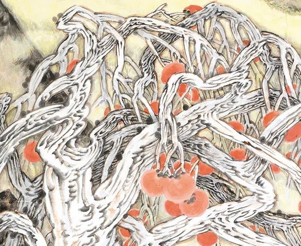 红色沂蒙|著名画家刘玉泉:丹柿祥云画蒙山,天地人合事如意