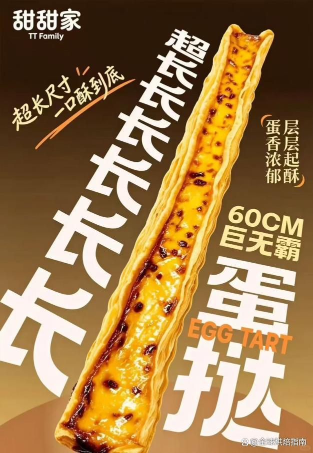16.8元超长蛋挞走红：排2小时限购5个 新奇甜品引热潮