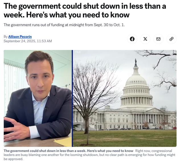 美政府關(guān)門危機(jī)升級 裁員威脅加劇僵局