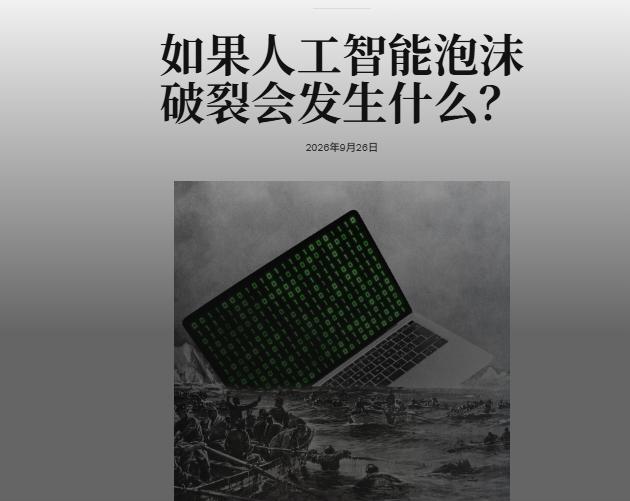 若AI泡沫破裂谁“死”得比较难看 政府救还是市场调？