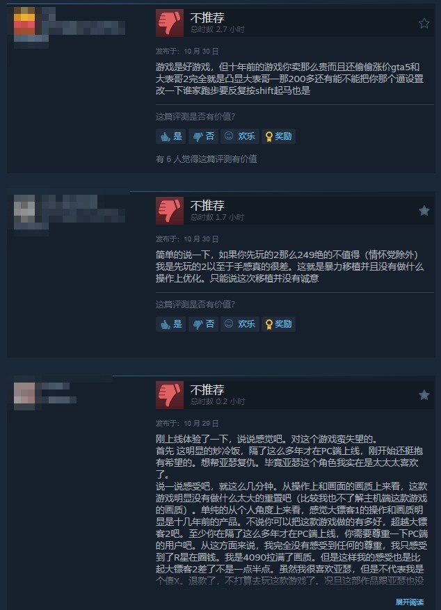 《荒野大镖客：救赎》Steam表现亮眼，热销榜排名第三