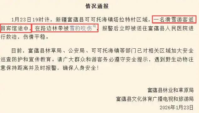 目击者称伤者未主动触摸雪豹 尊重自然法则警钟长鸣