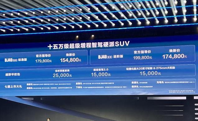 上市仅1天，BJ40增程版售价15.48万起，智能增程系统竟如此强悍？