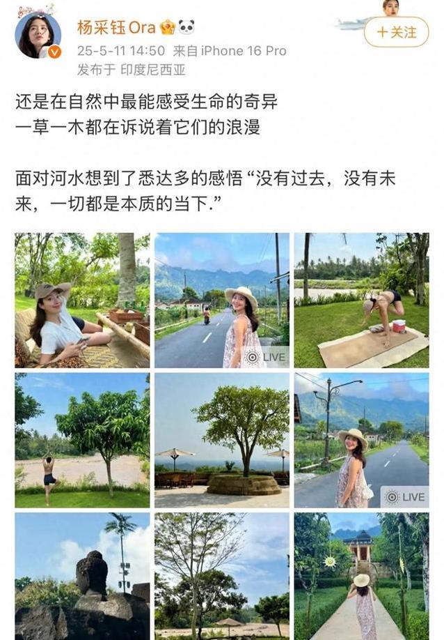 杨采钰怀孕还这么美？素颜度假照曝光，瑜伽身材惊艳众人