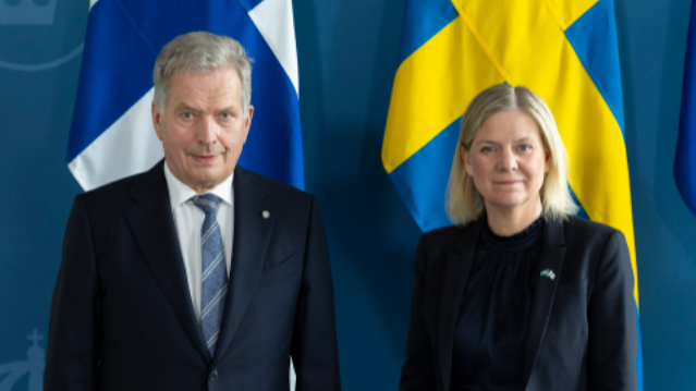 芬兰总统尼尼斯托和瑞典首相安德松