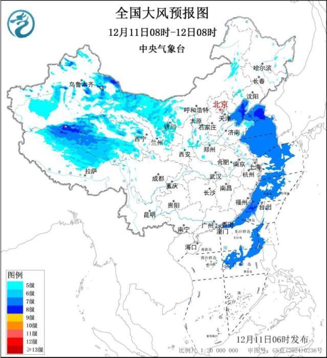 華北黃淮等部分地區(qū)有大雪 寒潮影響我國大部