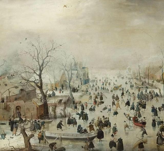 亨德里克·阿维坎普《有溜冰者的冬景》
