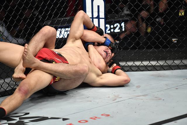 UFC：“狼王”奇马耶夫降服李景亮 开场即被裸绞晕倒