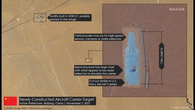 美媒又炒作：中国沙漠发现第二个“美国航母标靶”