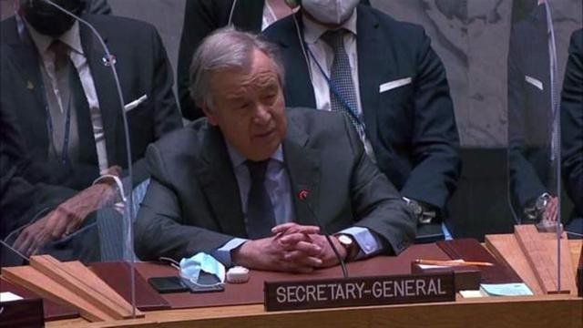 联合国秘书长呼吁俄罗斯撤军 称太多人为和平丧生