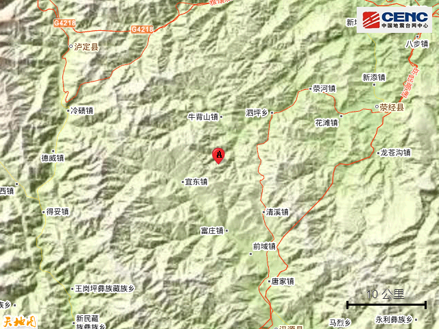 刚刚，四川雅安市发生5.1级左右地震