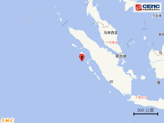 印尼苏门答腊岛北部发生5.2级地震