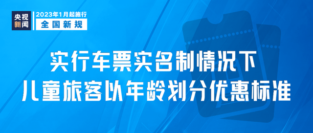 2023年1月1日起，这些新规将影响你我生活！儿童买票规则变更！