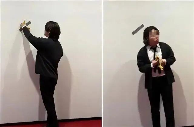  韩学生称肚子饿吃掉展品 而后他还把果皮重新用胶布贴回了墙上