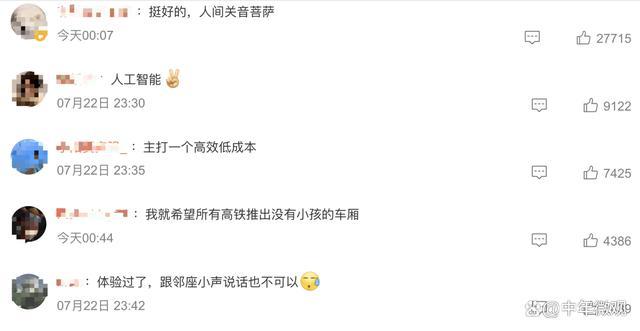 网友称遇“人工静音”车厢 一有人说话，乘务员就会过来劝阻