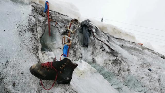 瑞士冰川融化现37年前失踪者遗体 变暖唯一好消息