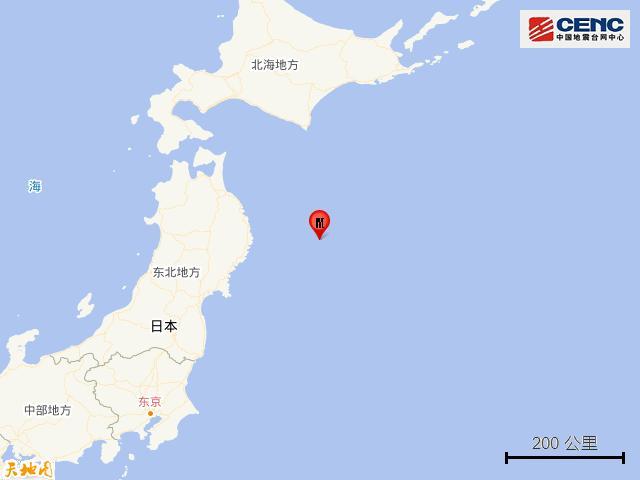 日本远海5.8级地震：日本东海岸远海突发地震！