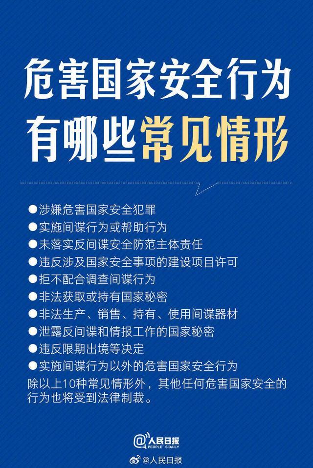 守护国家安全要做到8个不 日常警惕，人人有责