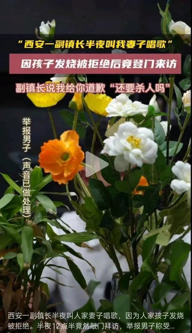 西安一副镇长半夜叫别人妻子唱歌 被婉拒亲自登门