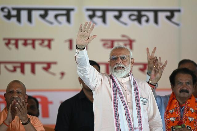 莫迪宣布执政党在印度大选中获胜 历史性第三次连任