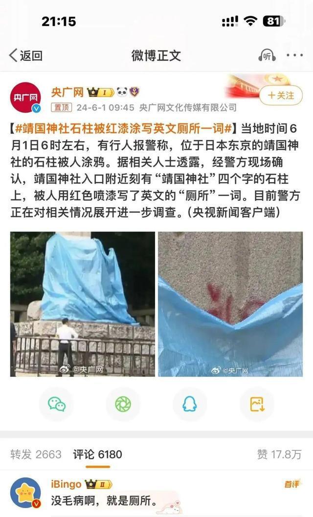 靖国神社涂鸦事件男子已返回中国 涉事者身份引关注