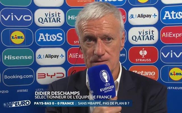法国队主帅：唯一的遗憾就是效率；德尚谈姆巴佩与比赛策略