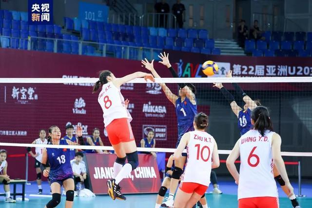 U20女排亚锦赛：中国女排胜越南队，晋级半决赛在望