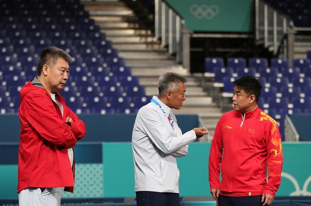 准备包揽！王楚钦、马龙、樊振东与队友进行适应奥运场馆训练！